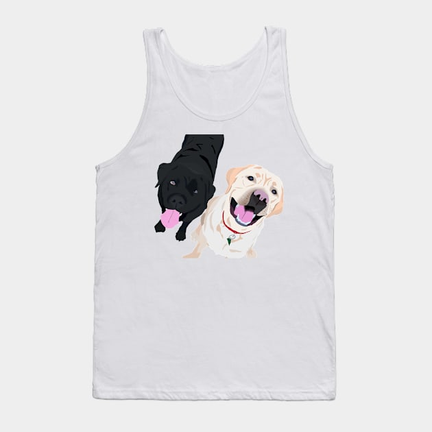 Black and Yellow lab Tank Top by Poohdlesdoodles